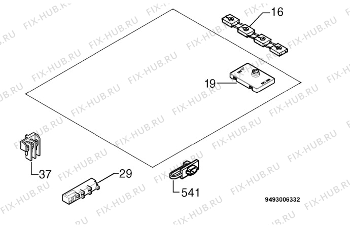 Взрыв-схема плиты (духовки) Aeg 69802G-M - Схема узла Electrical equipment 268