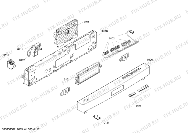 Схема №1 SE36T551SK с изображением Передняя панель для посудомойки Siemens 00445196