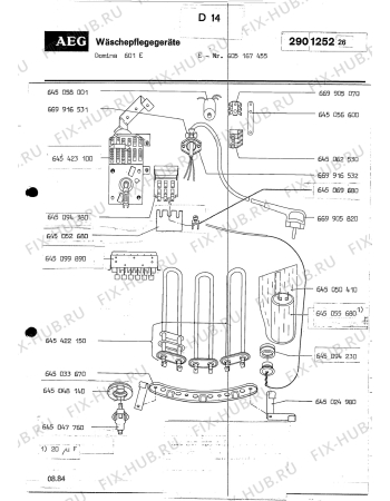 Взрыв-схема посудомоечной машины Aeg LAVDOMINA 601 E - Схема узла Section6