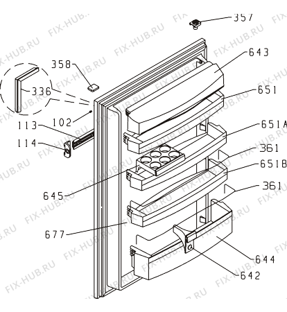 Взрыв-схема холодильника Gorenje RBI4148W (172150, HTI1426) - Схема узла 02