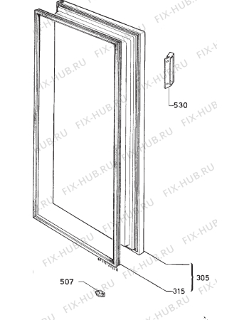 Взрыв-схема холодильника Zanussi Z9210VF - Схема узла Door 003