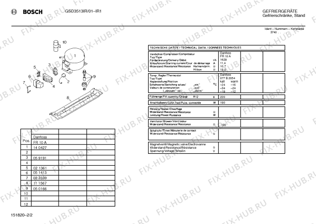 Взрыв-схема холодильника Bosch GSD3513IR - Схема узла 02