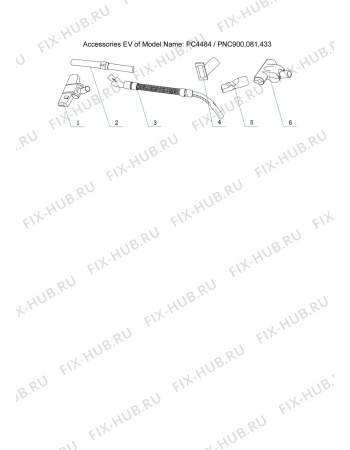 Взрыв-схема пылесоса Electrolux Z4484 - Схема узла Accessories