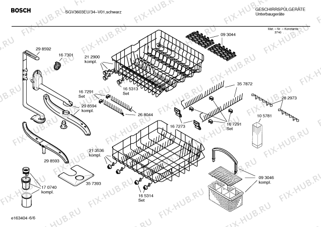Схема №1 SGV3603EU с изображением Инструкция по эксплуатации для посудомойки Bosch 00580466