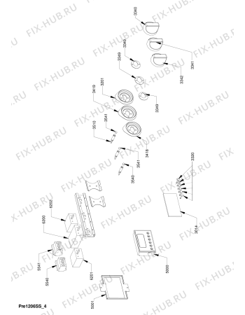 Схема №1 PRE 120 6SS с изображением Труба для электропечи Whirlpool 480121102108