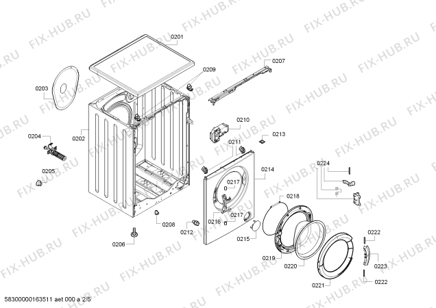 Схема №1 3TS853 с изображением Панель управления для стиралки Bosch 11002524