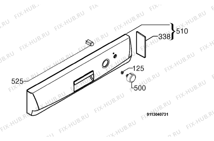 Взрыв-схема посудомоечной машины Elektro Helios DI8505 - Схема узла Command panel 037