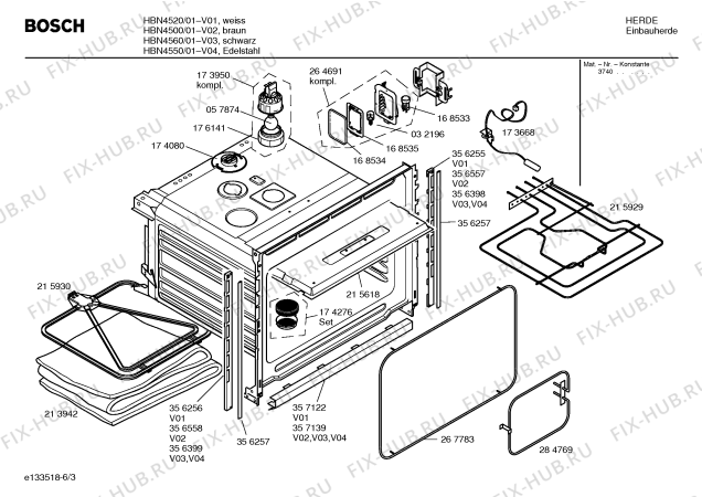 Схема №1 HBN4550 с изображением Панель управления для духового шкафа Bosch 00359042