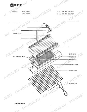 Взрыв-схема плиты (духовки) Neff 195303471 2394.11 - Схема узла 10