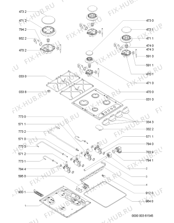 Схема №1 AKM 210/NB с изображением Затычка для плиты (духовки) Whirlpool 481244038918