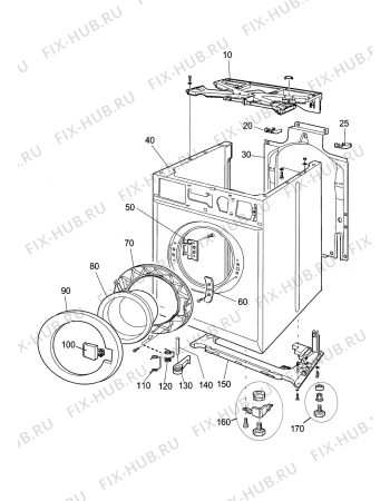Взрыв-схема стиральной машины Aeg Electrolux LC50500 - Схема узла Housing 001