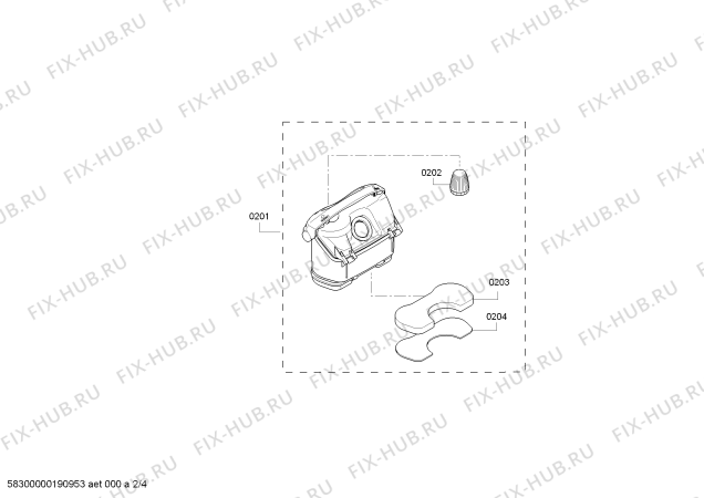 Взрыв-схема пылесоса Siemens VSZ1NA1108 Siemens Z1.0 bag&bagless - Схема узла 02