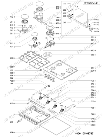 Схема №1 WP2450S с изображением Шланг для плиты (духовки) Whirlpool 481010529869