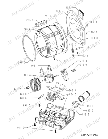 Схема №1 AWZ 3427 с изображением Обшивка для сушильной машины Whirlpool 481245311116