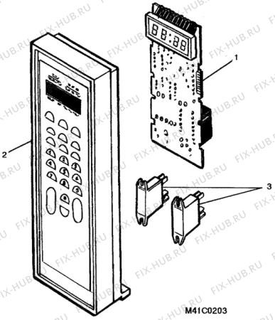Взрыв-схема микроволновой печи Unknown QN6092F - Схема узла H40 Panel, users manual  D