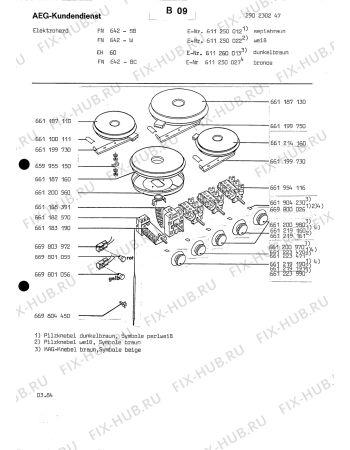 Взрыв-схема плиты (духовки) Aeg FN 642 W - Схема узла Section4