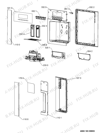 Схема №1 WSF5574 A+NX с изображением Дверь для холодильной камеры Whirlpool 481050206713