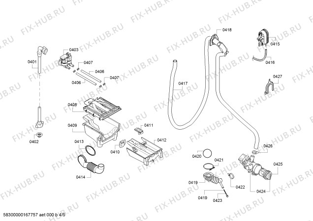 Взрыв-схема стиральной машины Bosch WAQ28461BY Avantixx 8 VarioPerfect - Схема узла 04