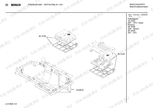 Схема №2 WFP3270NL Premium 1600 с изображением Ручка для стиральной машины Bosch 00481566