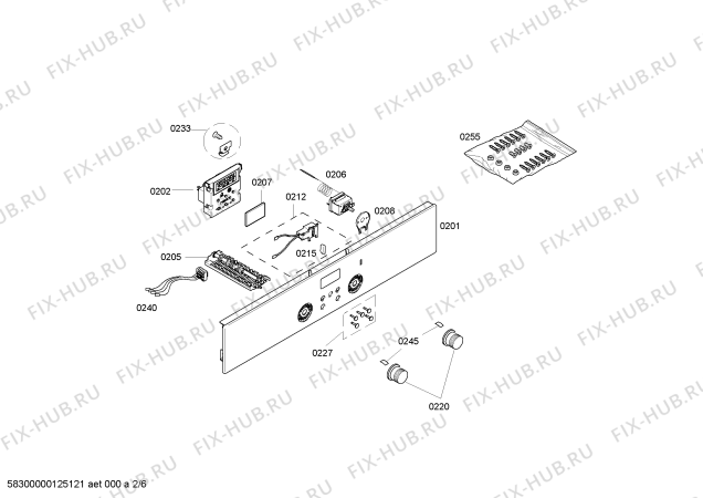 Взрыв-схема плиты (духовки) Siemens HB430212S - Схема узла 02