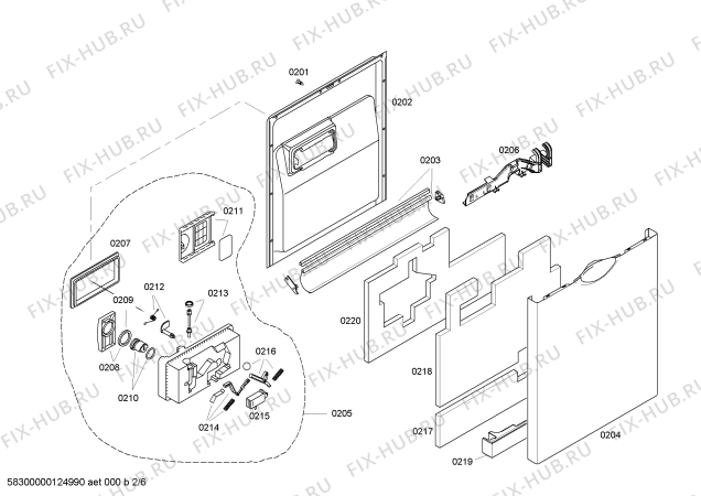 Схема №1 SHE56C02UC Bosch с изображением Изоляция для посудомоечной машины Bosch 00665330