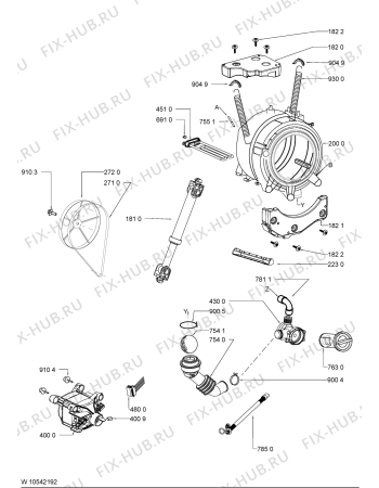 Схема №1 WA PL 9843 DA с изображением Микромодуль для стиральной машины Whirlpool 481010494422