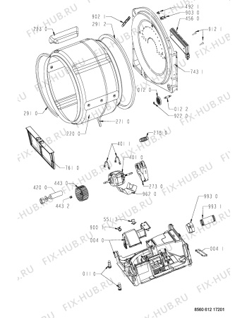 Схема №1 TRAS 6120/1 с изображением Обшивка для электросушки Whirlpool 481245213796