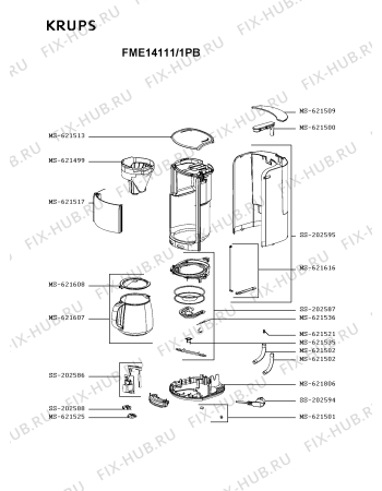 Схема №1 FMD24411/1PB с изображением Выключатель для кофеварки (кофемашины) Krups SS-202588