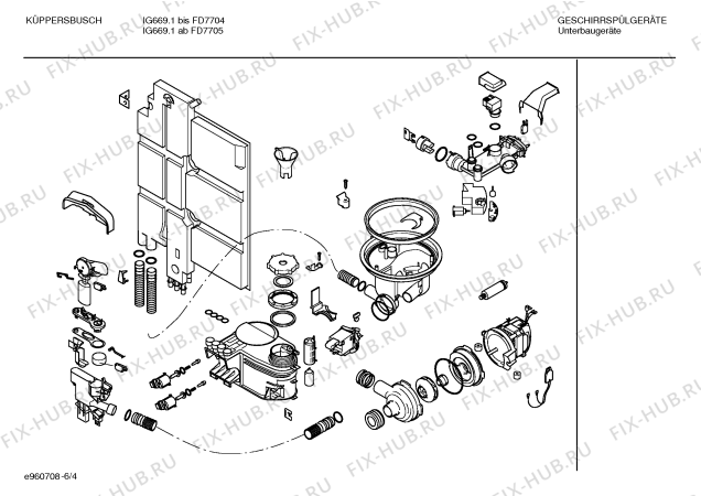Взрыв-схема посудомоечной машины Kueppersbusch SGIKBN1 IG 669.1 - Схема узла 04