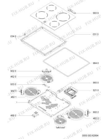 Схема №1 EK 5480 IN с изображением Затычка для электропечи Whirlpool 481244039359