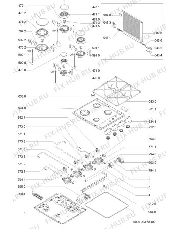 Схема №1 AKM262IX1 (F092429) с изображением Всякое для плиты (духовки) Indesit C00340249