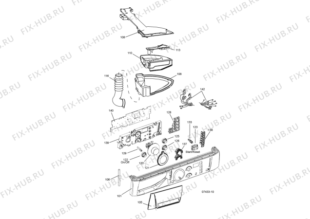 Схема №2 WDF740AUK (F054738) с изображением Инструкция по обслуживанию для стиральной машины Indesit C00265239