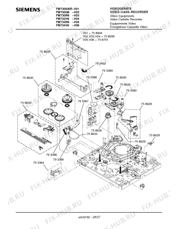 Взрыв-схема телевизора Siemens FM734R6 - Схема узла 02
