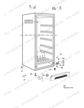 Взрыв-схема холодильника Elektro Helios FG3470W - Схема узла C10 Cabinet