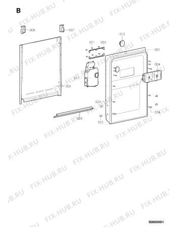 Схема №1 GS 6719/1 IN с изображением Винтик для посудомойки Whirlpool 480140100586