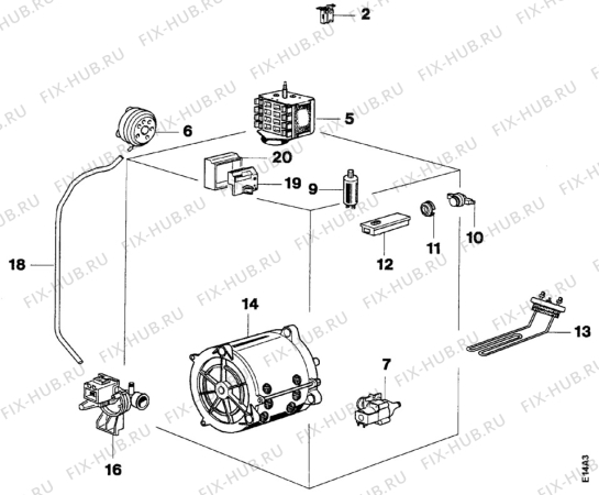 Взрыв-схема стиральной машины Quelle 40S - Схема узла Electrical equipment