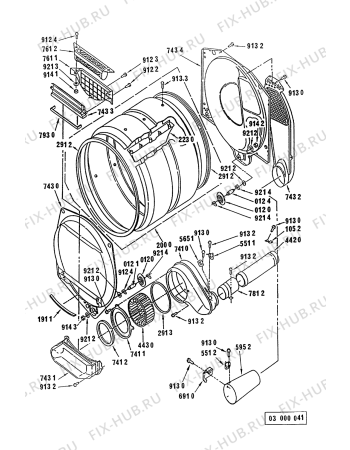 Схема №1 3RLGR5435HQ с изображением Винтик для электросушки Whirlpool 481950318179