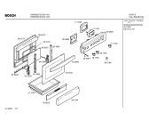 Схема №1 HSW202CRF, HSW202CRF с изображением Передняя часть корпуса для духового шкафа Bosch 00360687