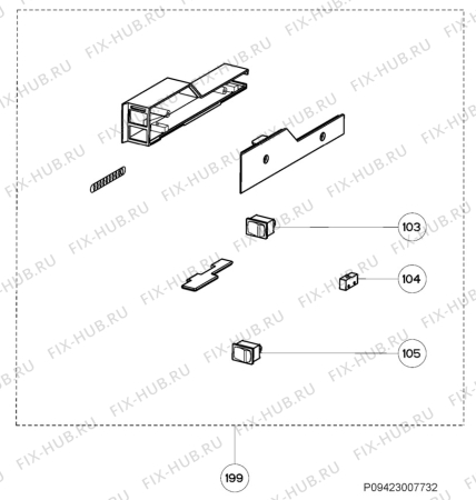 Взрыв-схема вытяжки Zanussi ZHP615WM - Схема узла Section 2