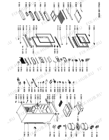 Схема №1 ART 917/G с изображением Элемент корпуса для холодильника Whirlpool 481245228238