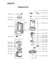 Схема №1 KM468810/7Z0 с изображением Часть корпуса для электрокофемашины Krups MS-623694