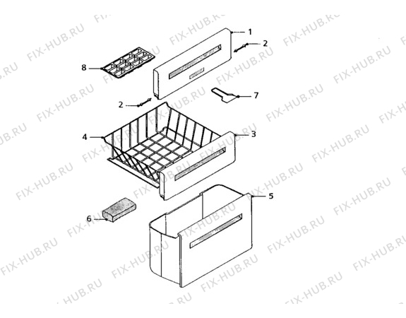 Взрыв-схема холодильника Zanussi ZV35 - Схема узла Furniture