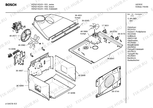 Схема №3 HEN215G с изображением Инструкция по эксплуатации для духового шкафа Bosch 00582969