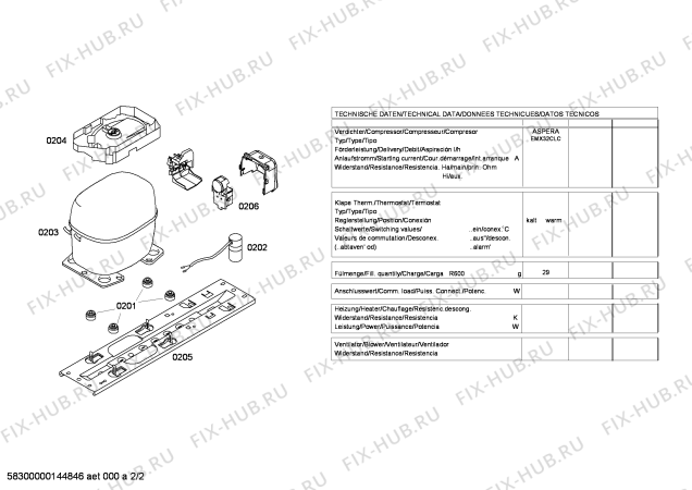 Взрыв-схема холодильника Bosch KTL15A31 - Схема узла 02