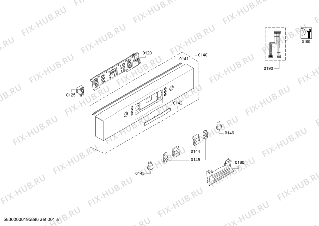 Схема №1 SMD46TM00D Exclusiv, Made in Germany с изображением Передняя панель для посудомойки Bosch 11017233