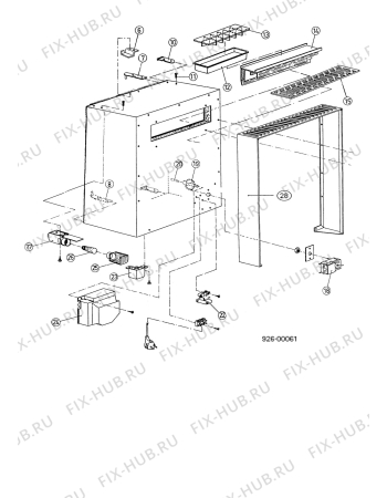 Взрыв-схема холодильника Electrolux RE1200 - Схема узла Housing 001