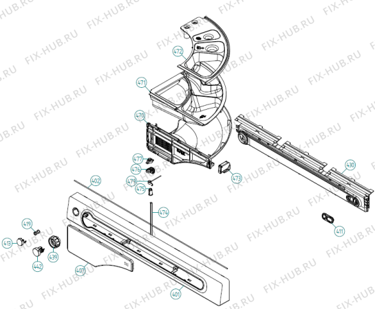 Взрыв-схема стиральной машины Asko W6984 EU   -Titanium (200034, WM70.3) - Схема узла 04