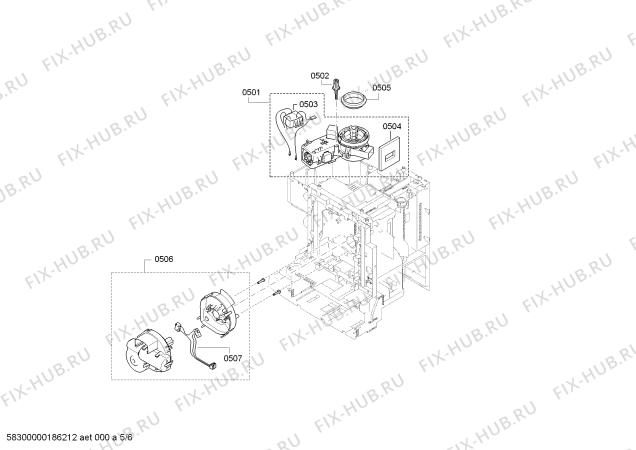 Схема №2 TE503N01DE EQ.5 macchiato с изображением Крышка для электрокофеварки Siemens 00628072