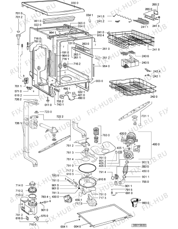 Схема №1 ADP 5779 с изображением Электропитание для посудомойки Whirlpool 480140100521