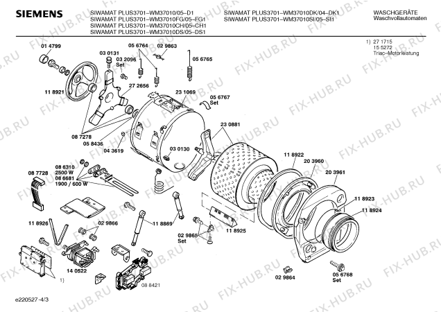 Схема №1 WIKDD01FF DE DIETRICH LW6694F13 с изображением Модуль управления мотором для стиралки Bosch 00271715